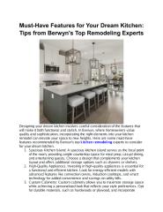 Must Have Features for Your Dream Kitchen Tips from Berwyn's Top Remodeling Experts.pdf