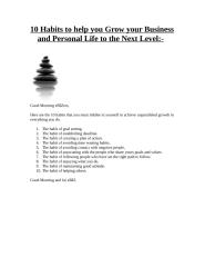 10 Habits to help you Grow your Business and Personal Life to the Next Level.doc