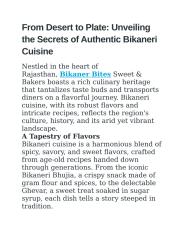 Unveiling the Secrets of Authentic Bikaneri Cuisine.docx