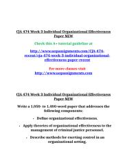 CJA 474 Week 3 Individual Organizational Effectiveness Paper NEW.doc