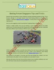 Betting Forum Singapore Tips and Tricks.pdf