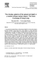 Ahn And Cheung-The Intraday Patterns Of The Spread And Depth In A Market Without Market Makers - The Stock Exchange Of Hong Kong.pdf